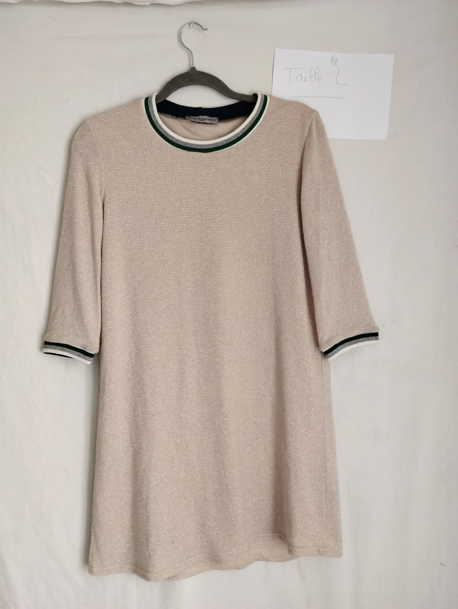 Robe beige hiver quinze heure trente taille l